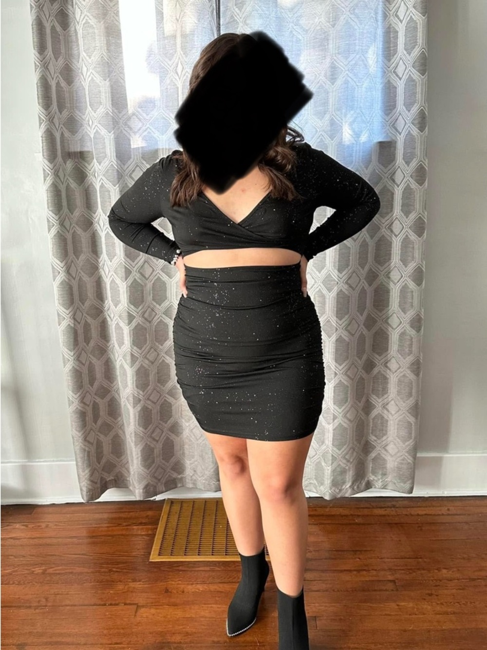 Black cut out dress
